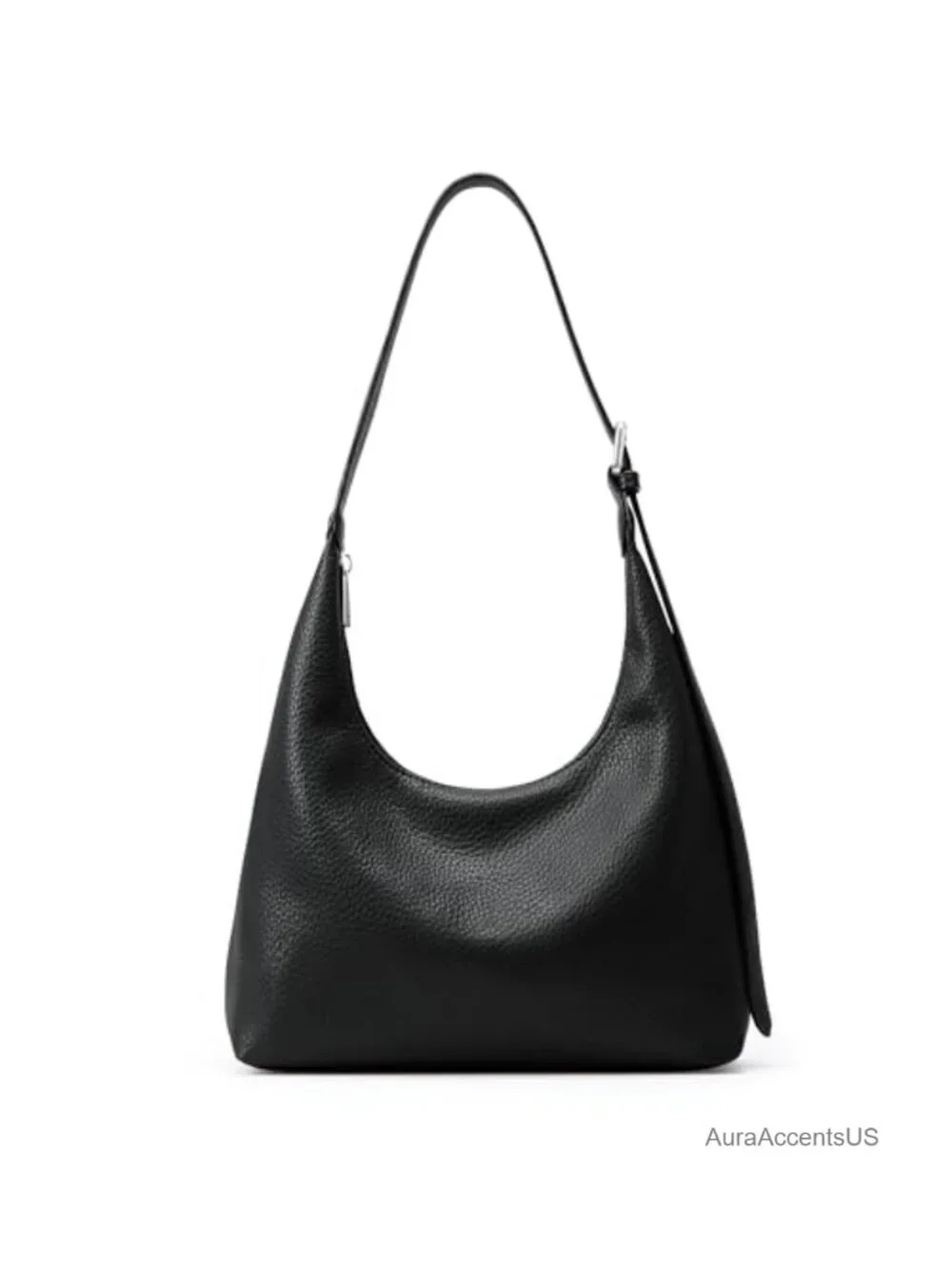 Crescent Tote Bag Women Vegan Leather Zipper Shoulder Purse Hobo